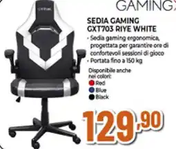 Ipercoop SEDIA GAMING GXT703 RIYE WHITE offerta