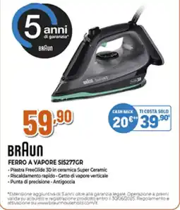 Ipercoop BRAUN FERRO A VAPORE SI5277GR offerta