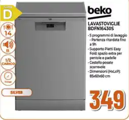 Ipercoop beko LAVASTOVIGLIE BDFN16430S offerta