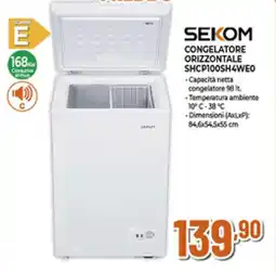 Ipercoop SEKOM CONGELATORE ORIZZONTALE SHCP100SH4WEO offerta