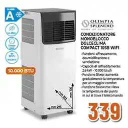 Ipercoop OLIMPIA SPLENDID CONDIZIONATORE MONOBLOCCO DOLCECLIMA COMPACT 10SB WIFI offerta