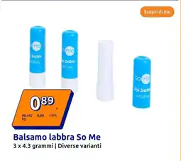 Action Balsamo labbra So Me offerta