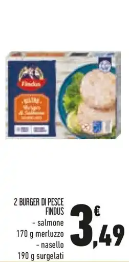 Conad Findus 2 burger di pesce offerta