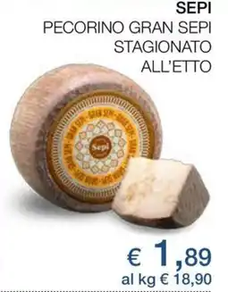 In Coop Sepi pecorino gran sepi stagionato all'etto offerta