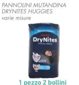 Conad Huggies pannolini mutandina drynites offerta