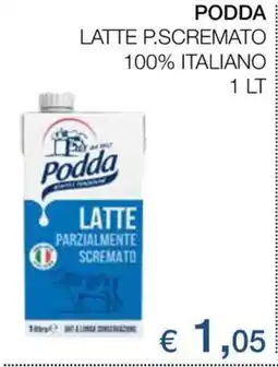 In Coop Podda latte p.scremato 100% italiano offerta