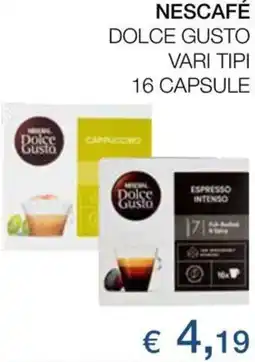 In Coop Nescafé dolce gusto vari tipi 16 capsule offerta