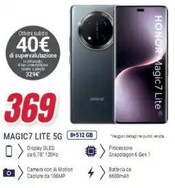 Trony HONOR MAGIC7 LITE 5G offerta