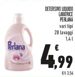 Conad Perlana detersivo liquido lavatrice offerta