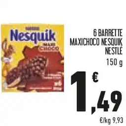 Conad Nestlé 6 barrette maxichoco nesquik offerta