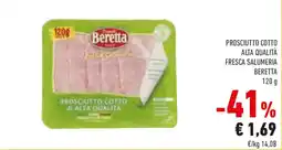 Conad Beretta prosciutto cotto alta qualità fresca salumeria offerta