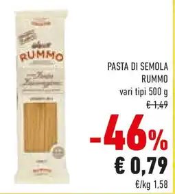 Conad Rummo pasta di semola rummo vari tipi offerta
