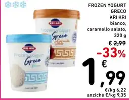 Spazio Conad Kri kri frozen yogurt greco offerta