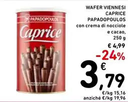 Spazio Conad Papadopoulos wafer viennesi caprice offerta