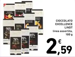 Spazio Conad Lindt cioccolato excellence offerta
