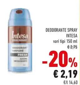 Conad Intesa deodorante spray offerta