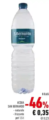 Conad Acqua san bernardo - naturale - frizzante offerta