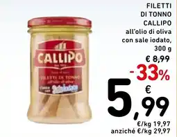 Spazio Conad Callipo filetti di tonno offerta