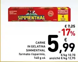 Spazio Conad Simmenthal carne in gelatina offerta