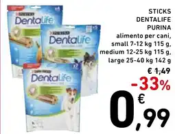 Spazio Conad Purina sticks dentalife offerta