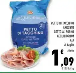 Conad Aia petto di tacchino arrosto cotto al forno aequilibrium offerta