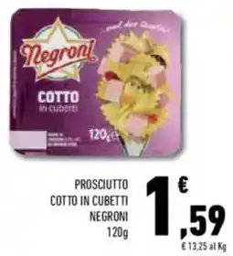 Conad Negroni prosciutto cotto in cubetti offerta