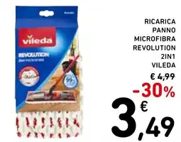 Spazio Conad Vileda ricarica panno microfibra revolution 2in1 offerta