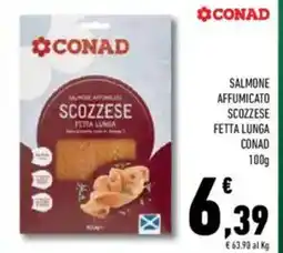 Conad Conad salmone affumicato scozzese fetta lunga offerta