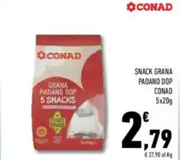 Conad Conad snack grana padano dop offerta