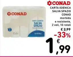 Spazio Conad Conad carta igienica salva spazio offerta