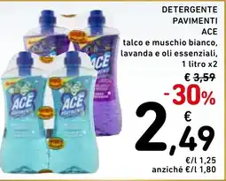 Spazio Conad Ace detergente pavimenti offerta