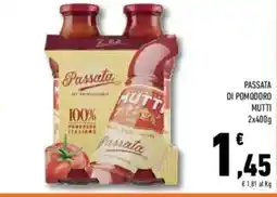 Conad Mutti passata di pomodoro offerta