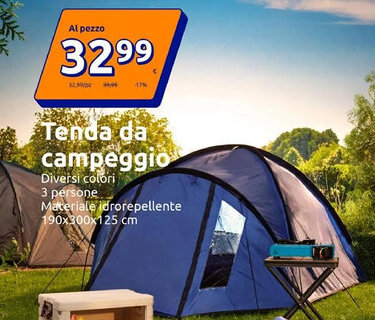 Action Tenda da campeggio offerta