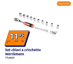 Action Werckmann set chiavi a cricchetto offerta