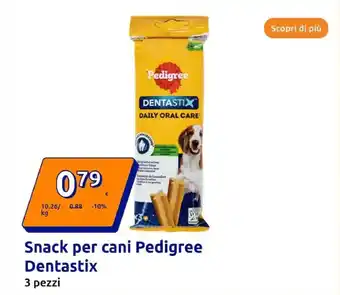Action Snack per cani Pedigree Dentastix offerta