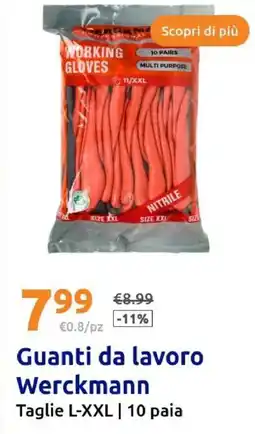 Action Werckmann guanti da lavoro offerta