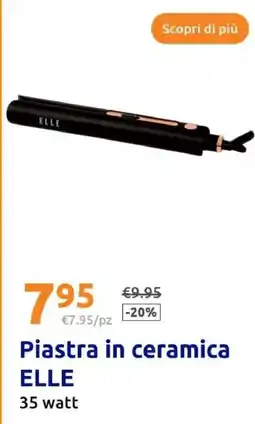 Action ELLE Piastra in ceramica offerta