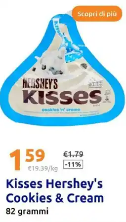 Action Kisses Hershey's Cookies & Cream offerta