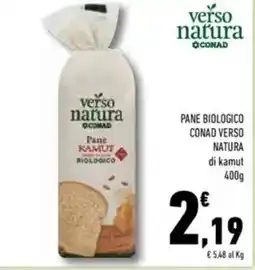 Conad Verso natura pane biologico offerta