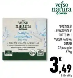 Conad Verso natura conad pastiglie lavastoviglie tutto in 1 offerta