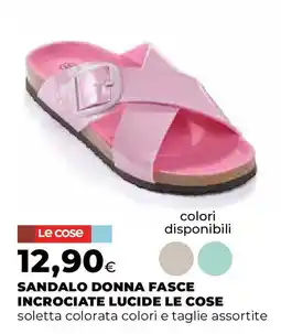 Extracoop Le cose sandalo donna fasce incrociate lucide offerta