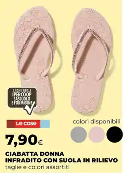 Extracoop Le cose ciabatta donna infradito con suola in rilievo offerta
