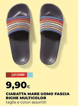 Extracoop Le cose ciabatta mare uomo fascia righe multicolor offerta