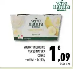 Conad Verso natura conad yogurt biologico offerta
