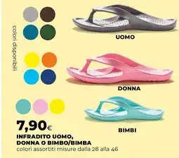 Extracoop Infradito uomo, uomo donna donna o bimbo/bimba offerta