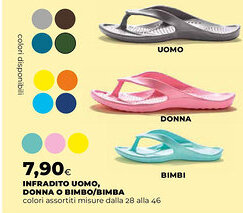 Extracoop Infradito uomo, uomo donna donna o bimbo/bimba offerta