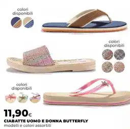 Extracoop Ciabatte uomo e donna butterfly offerta