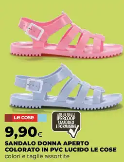 Extracoop Le cose sandalo donna aperto colorato in pvc lucido offerta