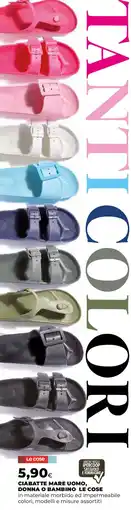 Extracoop Le cose ciabatte mare uomo, donna o bambino offerta