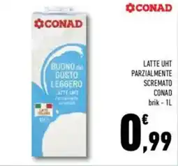 Conad Conad latte uht parzialmente scremato offerta